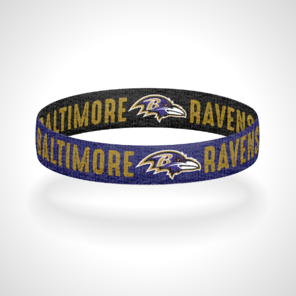 Reversible Baltimore Ravens Bracelet Wristband